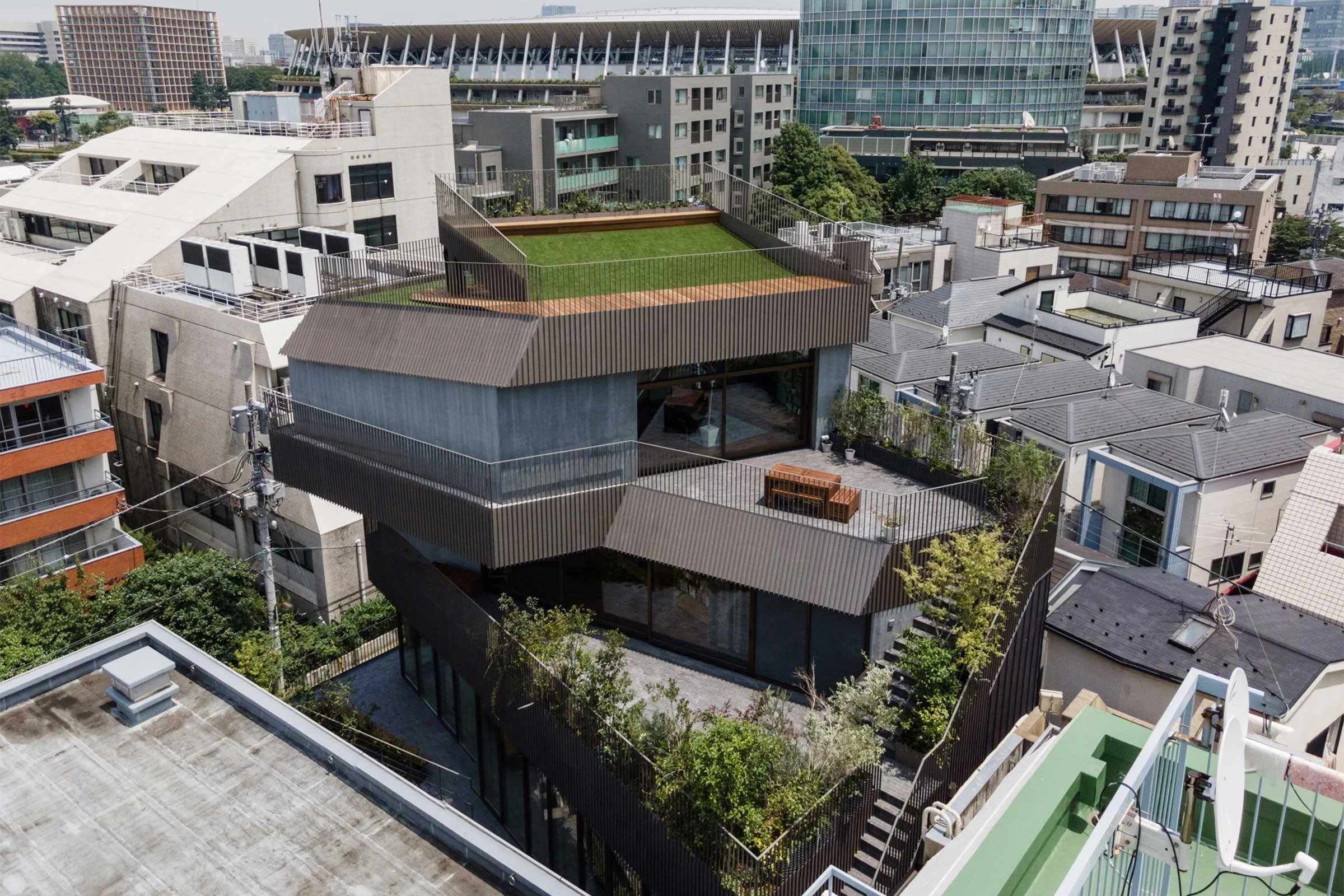Architecture Japan - An Ingenious Stacked Mixed-Use Home in Tokyo